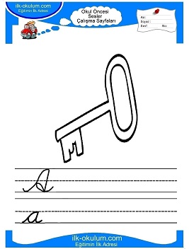 Çocuklar İçin A Sesi Çalışma Sayfaları 